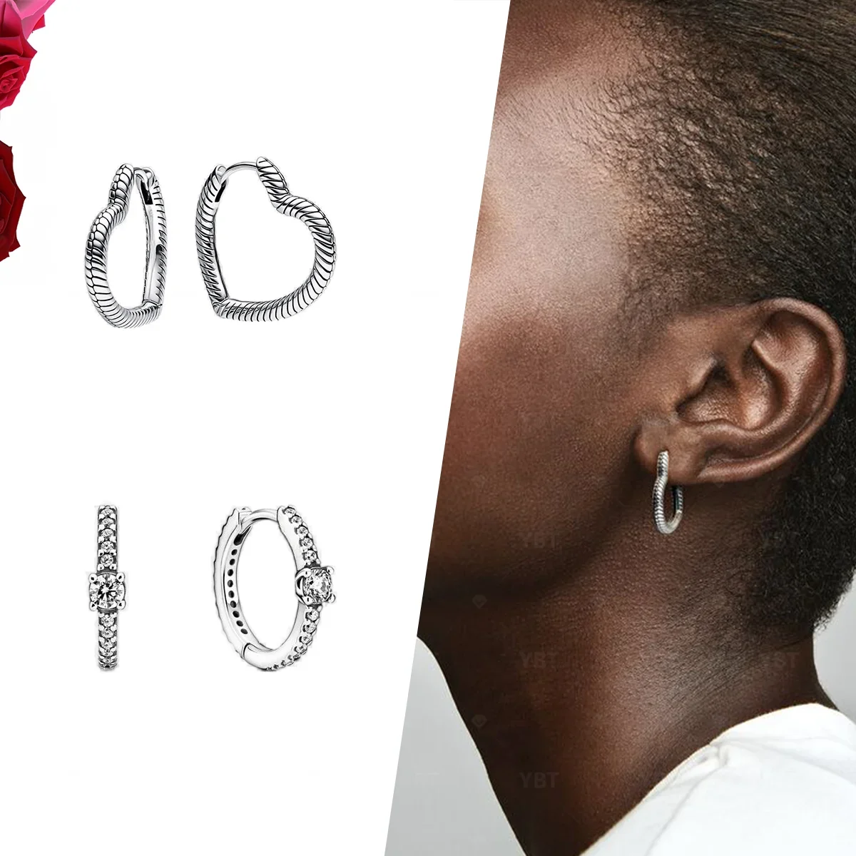 

Fashionable S925 silver zircon earrings - highlight your personality