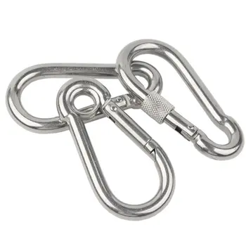 1-5個 M4 M5 M6 M7 M8 304不鏽鋼彈簧扣登山扣快速連接環鉤快拆鏈條扣環 10 最佳銷售 鐐銬 - №9