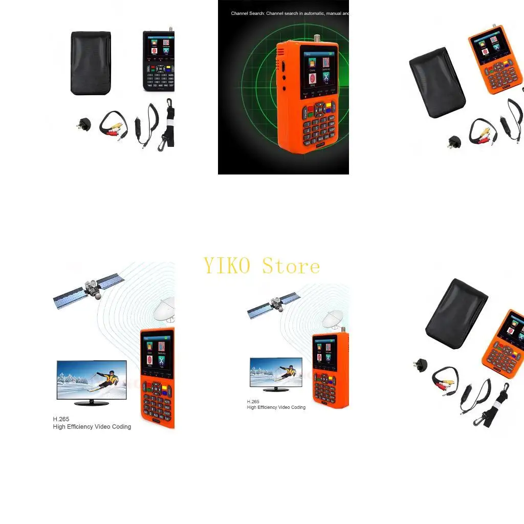 K32C DVB S S2X Satellite Finder With 3.5 Inches LCD And 6000 Channel Programmable Memory Supporting 13V 18V LNB Easy To Use