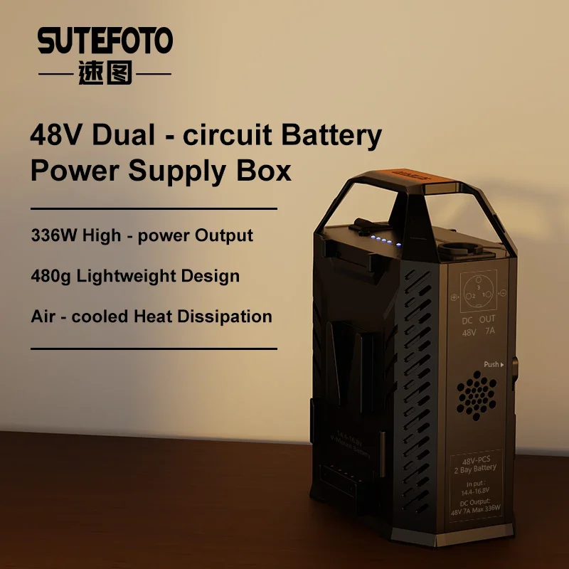 

Sutefoto 48V-PCS двойной блок питания с V-образным креплением, зарядное устройство, двухканальный для серии P160/LA150R/amaran F21c/amaran S