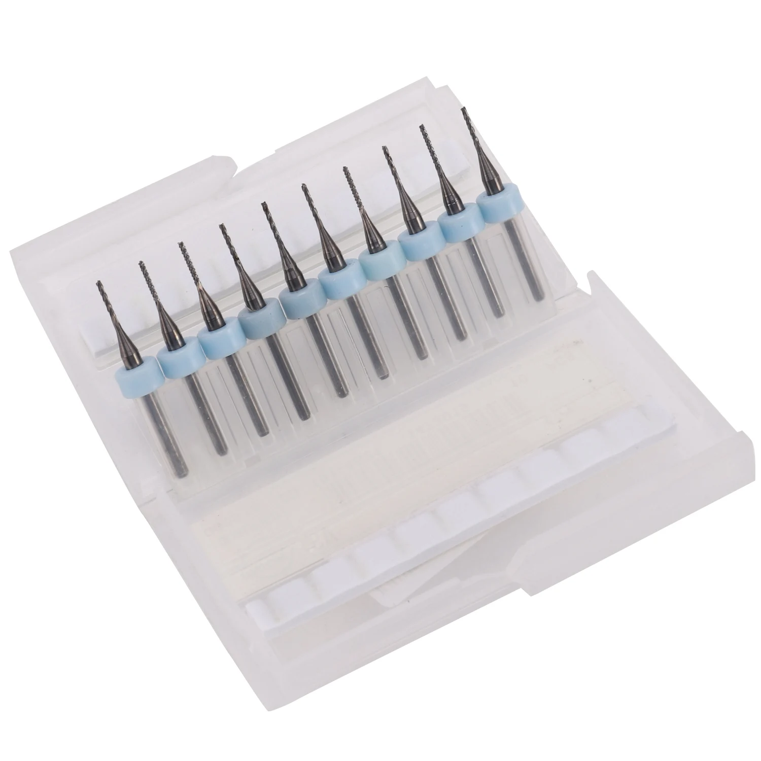 Unique! 10Pcs Pcb Milling Cutter 1Mm Fish Tail Milling Cutter Corn Milling Cutter Tungsten Carbide Mini End Mill Engraving Cnc