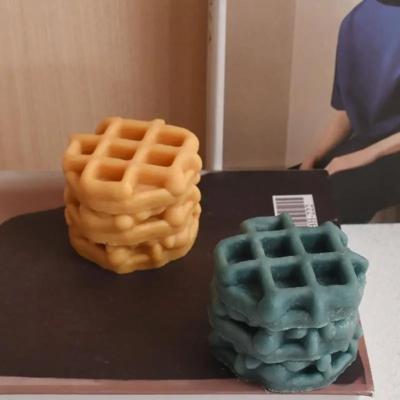 37ME Tiered Bread Design Silicone Mold for Scented Soap Making Easy Demolding Homemades Dessert Craft Projects