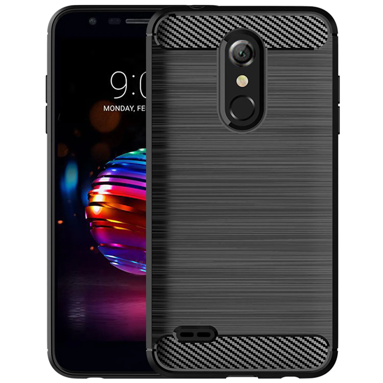 Frosted Silicone Cases LG 2019 K300 Brushed Cabon Fiber Phone Cover For Lg K31 Rebel K30 Shockproof Matte Case