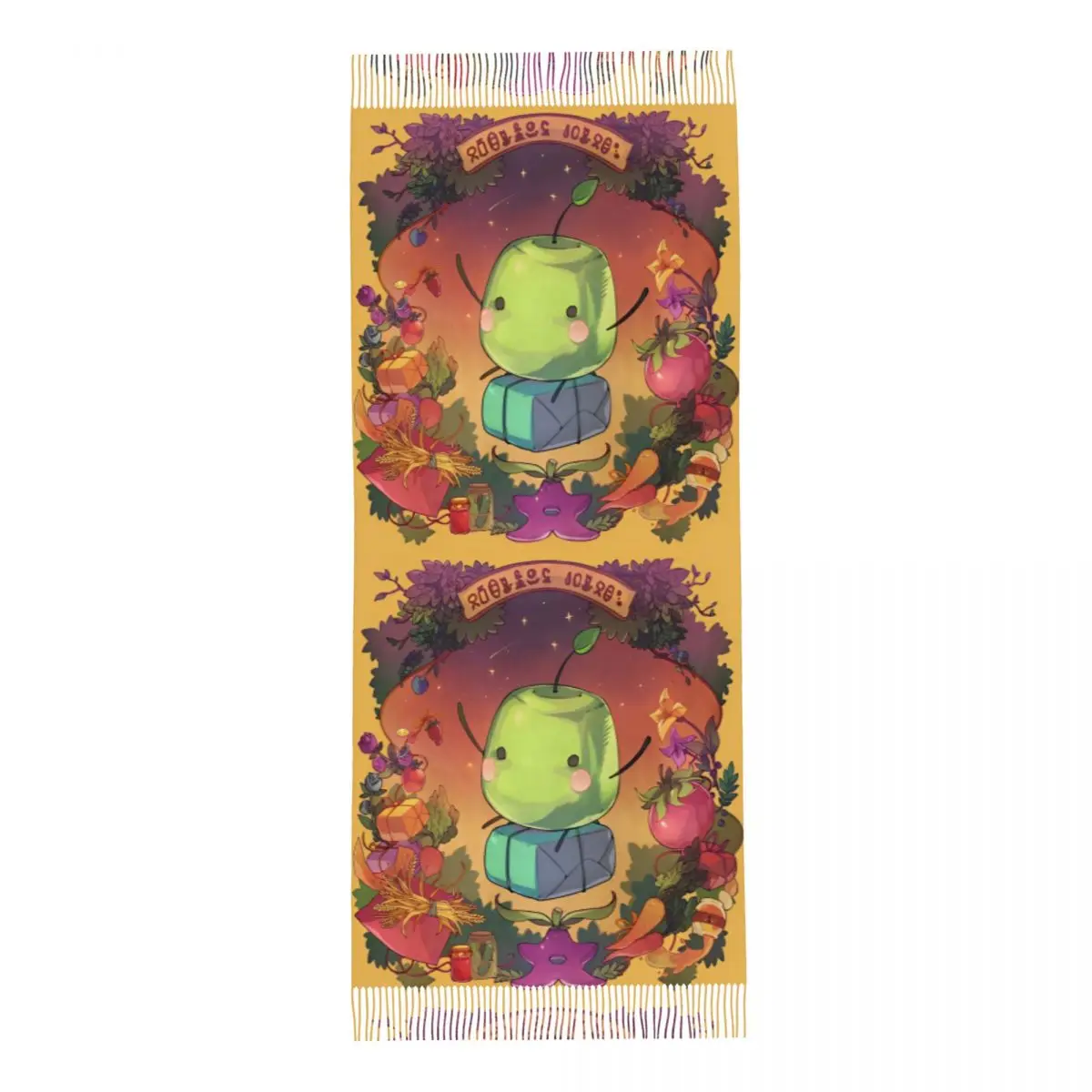 Womens Tassel Scarf Stardew Valley Illustrations Long Winter Warm Shawl Wrap Gifts Pashmina Scarves view 3