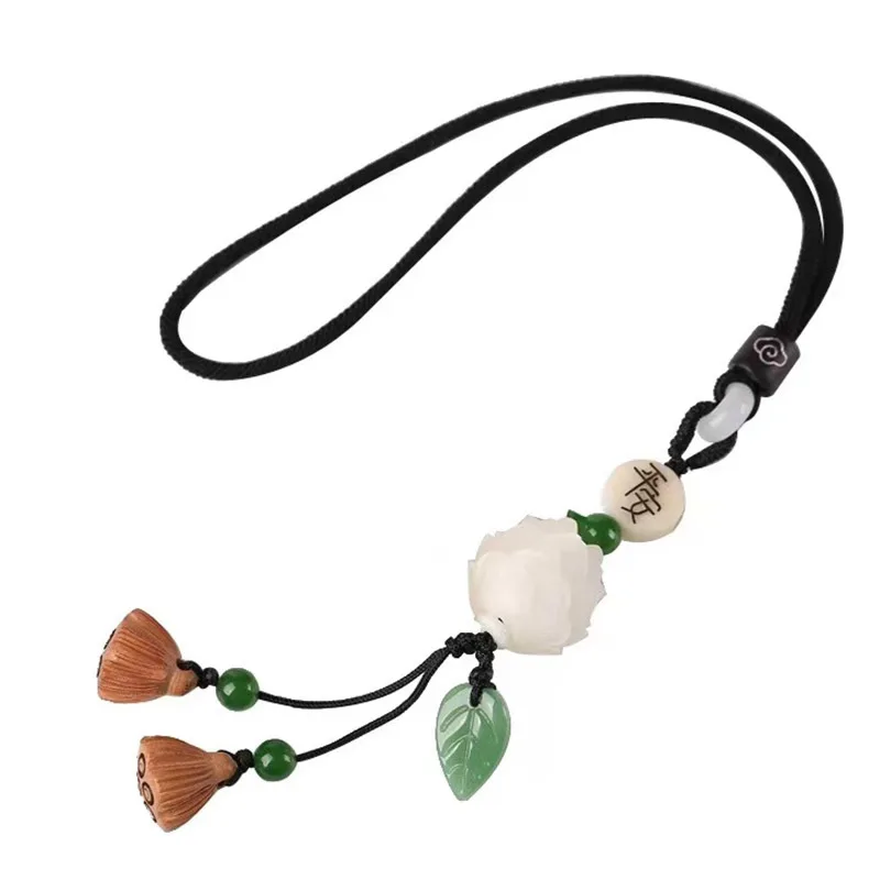 Car Pendant Resin Decoration Rearview Mirror Charm Lucky Interior Decor Woman Bless Peace Aesthetic