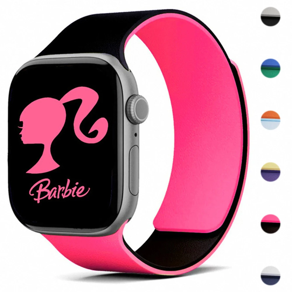 

Two-Color Magnetic Silicone Strap for Apple Watch 41mm 42mm 44mm 45mm 46mm 49mm IWatch Series 11 10 9 8 7 6 5 4SE Sport Bracelet
