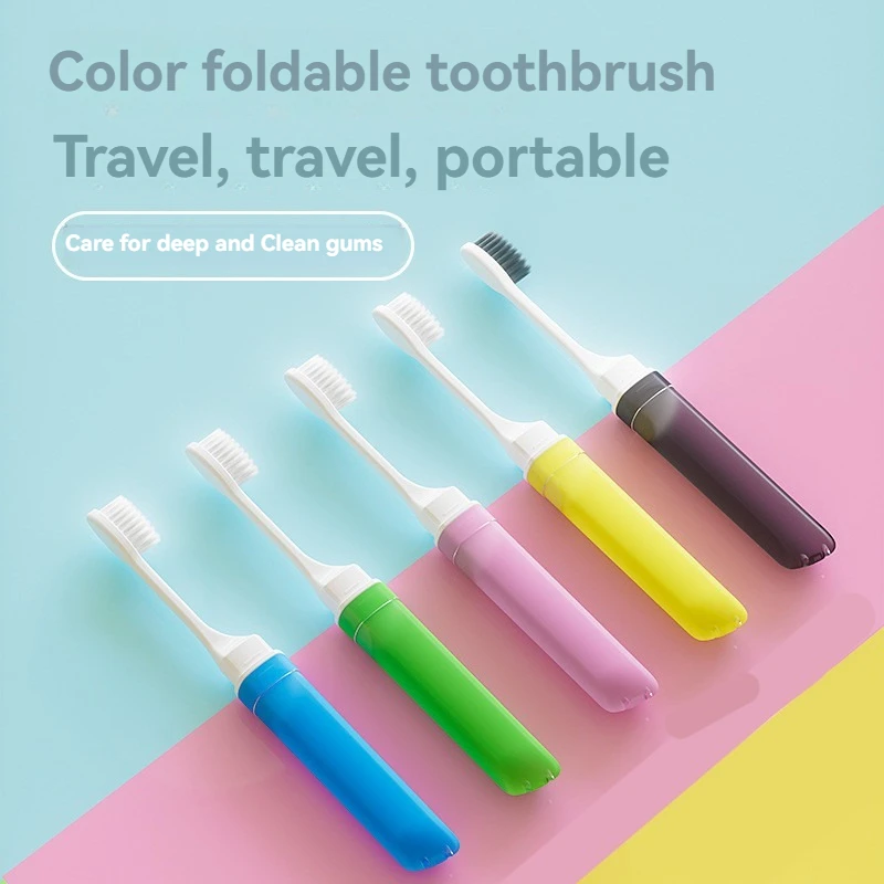 Portable Folding Toothbrush for Travel Toothbrush Camping Hiking Outdoor Easy To Carry Foldable Portable Toothbrushes