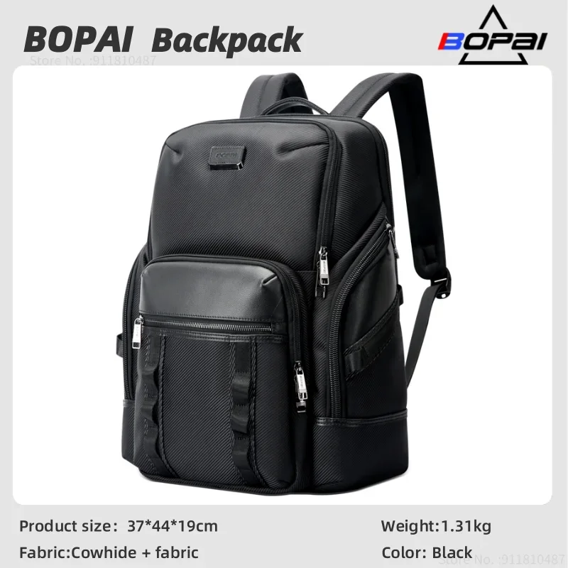 

Bopai Business Men's Shoulder Bag Multifunctional Business Travel Backpack Commuting Large Capacity Computer Bag Nylon Schoolbag