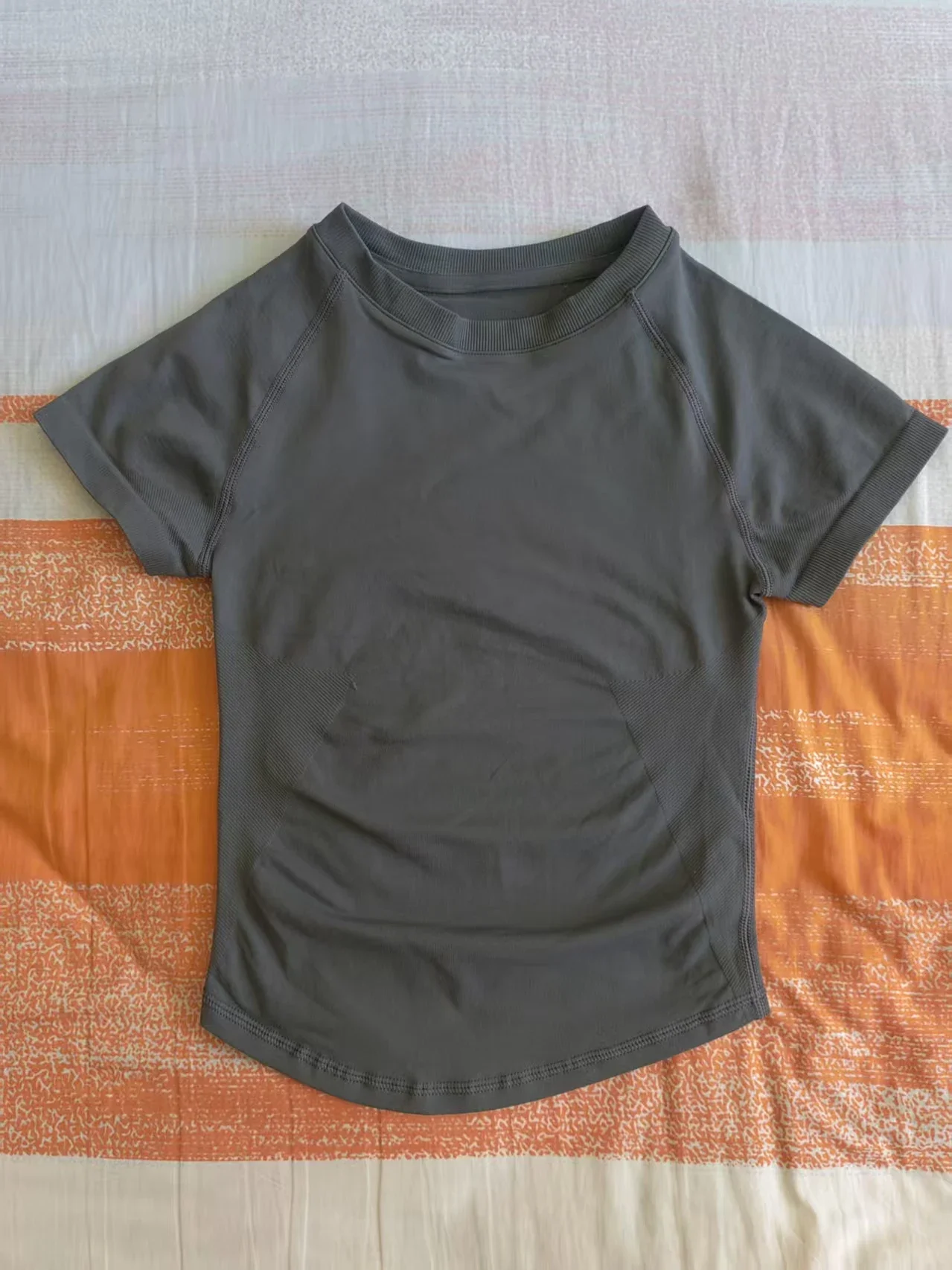 Dneyf 1D-3Y-2FWomen Short Sleeve Yoga T Shirt Solid Color Slim Fit Gym Workout Sports Top Custom Label - view 5