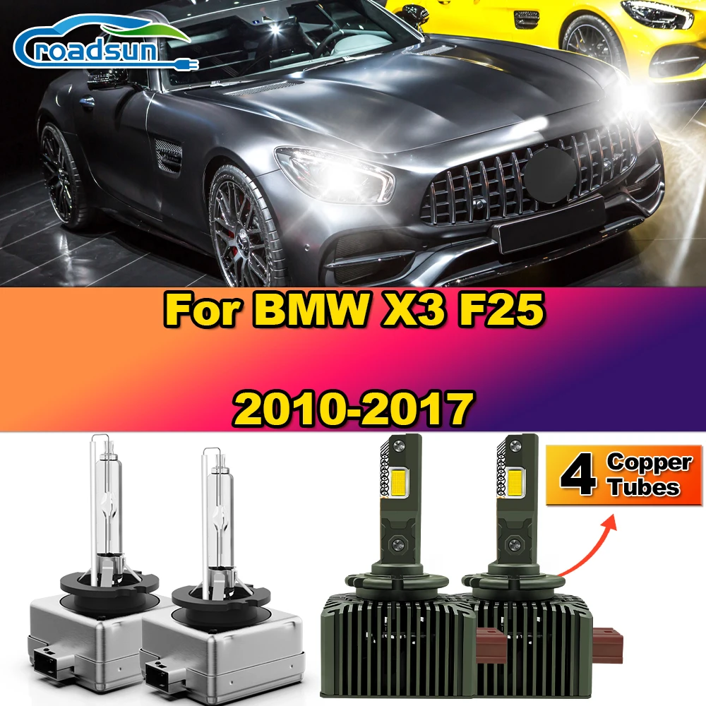 LED Headlights Bulbs 30000LM CSP Chip Xenon Lamps 6000K White Plug&Play For BMW X3 F25 2010 2011 2012 2013 2014 2015 2016 2017