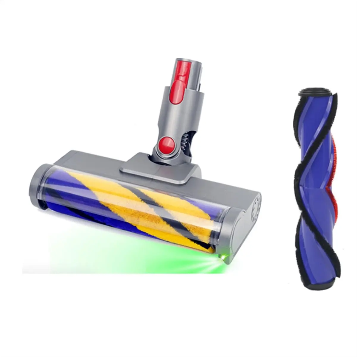 DT555 TO Vacuum Soft Roller Cleaner Head Set with Green Optical LED Light for V15 V11 V10 V8 V7 Vacuum Attachment