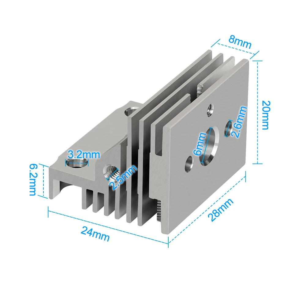 Creality K1 peredam panas logam Radiator asli untuk Printer 3D Aksesori peningkatan