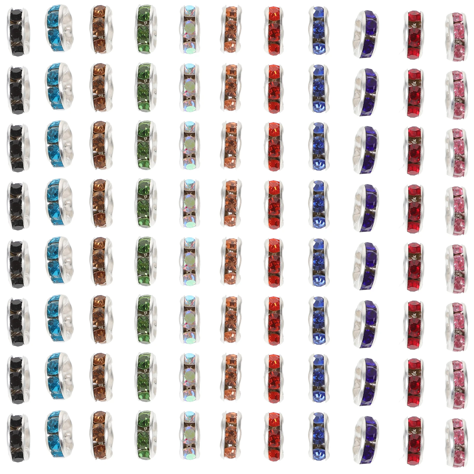 

720 Pcs Spacer Beads Jewelry Accessories Round Loose Charms DIY Craft Supplies ABS Material Durable Wear Resistant Bead Projects