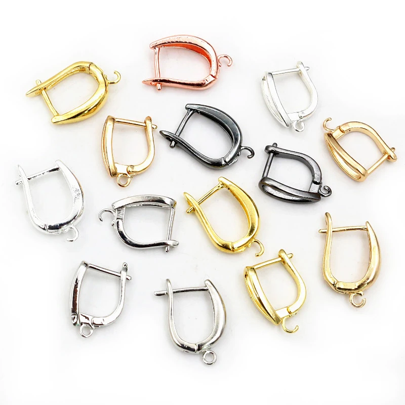 10pcs 2-Styles Bronze French Earring Hooks Lever Back Open Loop Setting for DIY Earring Clips Clasp Jewelry Making Accessories