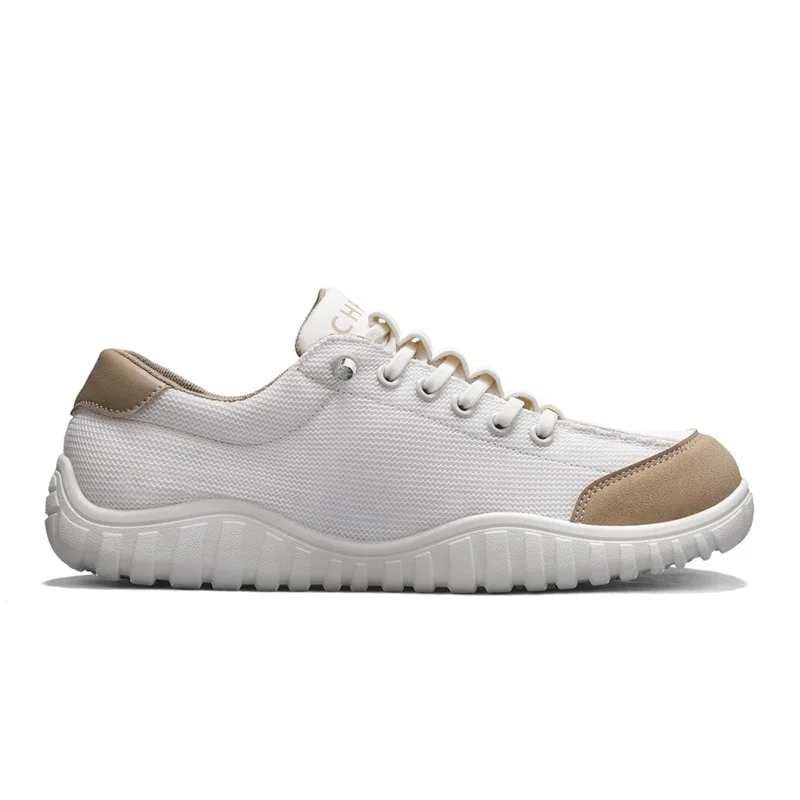 

ELUVA Wide Toe Barefoot Shoes for Men Minimalist Artificial Leather Sneakers Lightweight Adjustable Slip on Walking Shoes Me