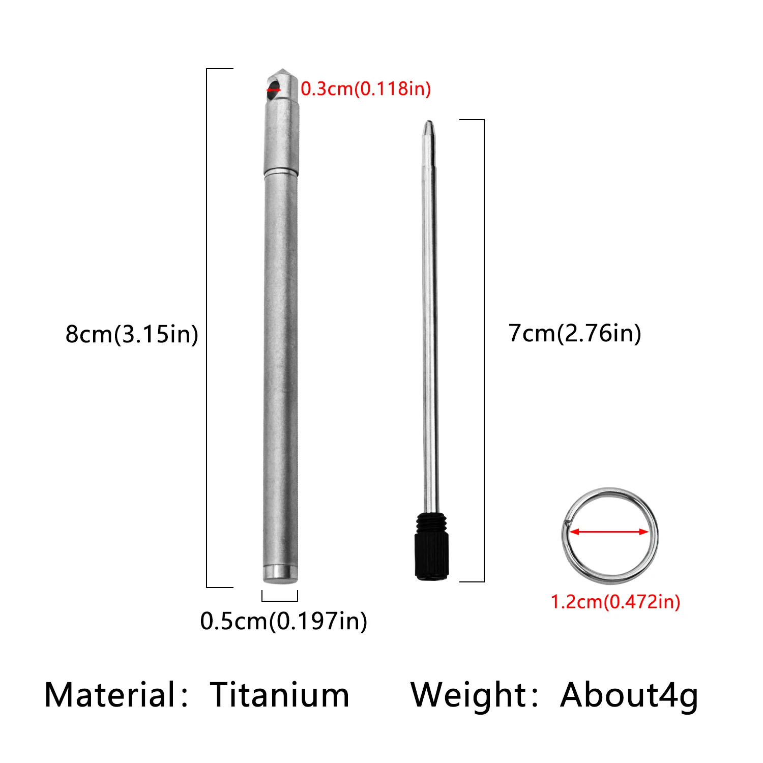 Mechanical pencil Titanium alloy pencil holder Metal pencil With pen clip And spare pencil lead Office/Student Stationery New