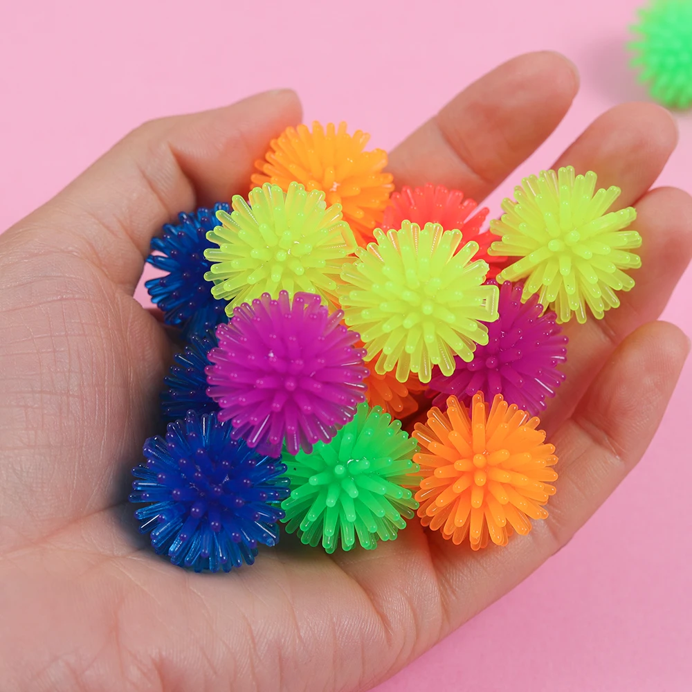 20Pcs 2.5mm Plastic Soft Bayberry Balls Hedgehog Decompression Toy For Kids Birthday Party Favor Goodie Bag Filler Prizes Gifts