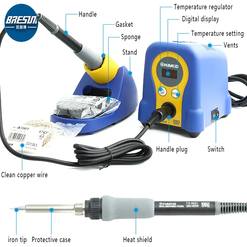 HAKKO FX-888D Digital ESD Soldering Station 70W Adjustable Temperature High Quality for Mobile Phone Repair Tools