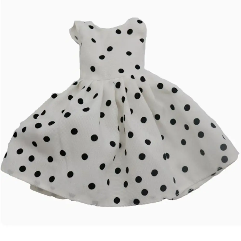 Moda polka dot saia casual wear diy acessórios vestidos florais feitos à mão presente da menina vestidos roupas para 30cm