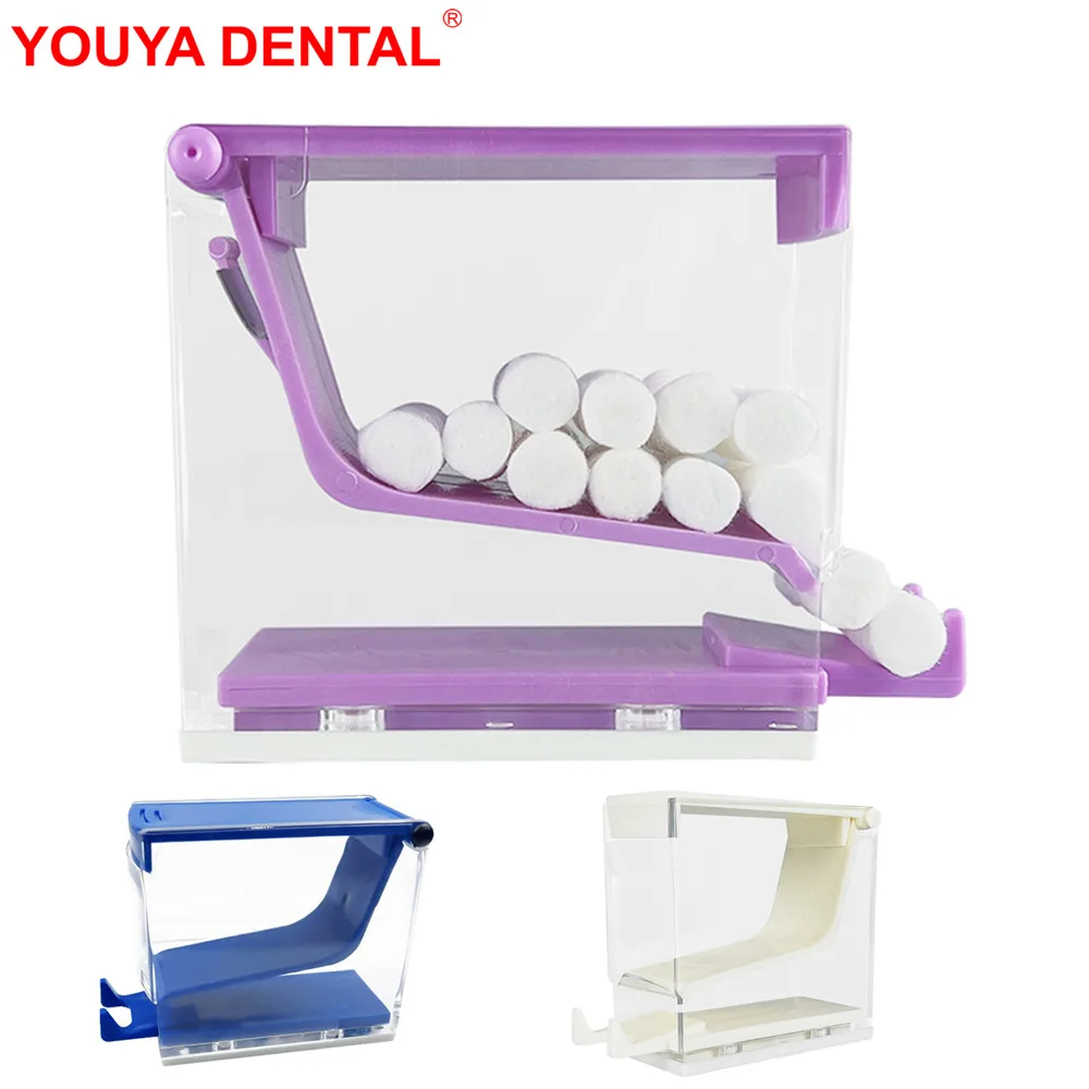 

1pcs Press Type Dental Cotton Roll Dispenser Holder Organizer Cotton Roll Storage Box Case for Dentistry Lab Dentist Clinic Tool