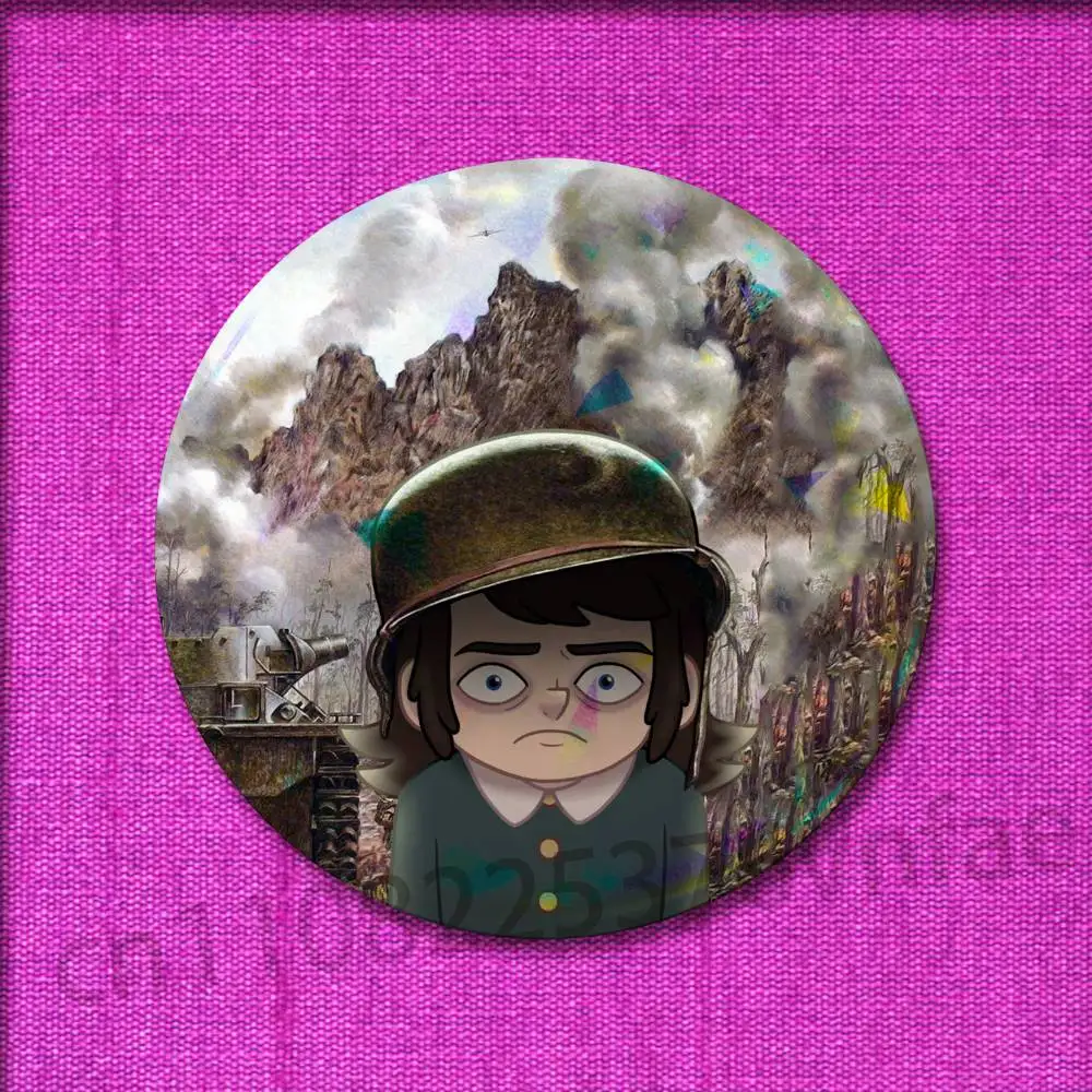 Abaddon H-Haunted H-Hotel Badge For 75mm 25mm 44mm 32mm 58mm Round Pin Brooch Insignia Shell Adornment