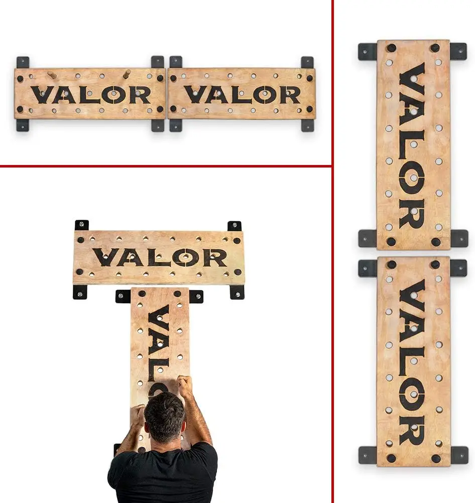 Fitness Peg Boards - Climbing Pegboards- Plywood Wall Mount - Cross Training Gymnastic Rock Climbing Ninja Training Pegboard - G