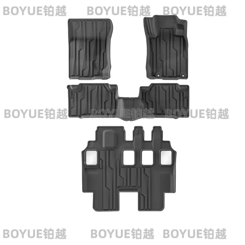 TPE Car Floor Mats for Mitsubishi Pajero Sport 15-24 All Weather Waterproof Anti Slip Auto Trunk Liner Wear Resistant