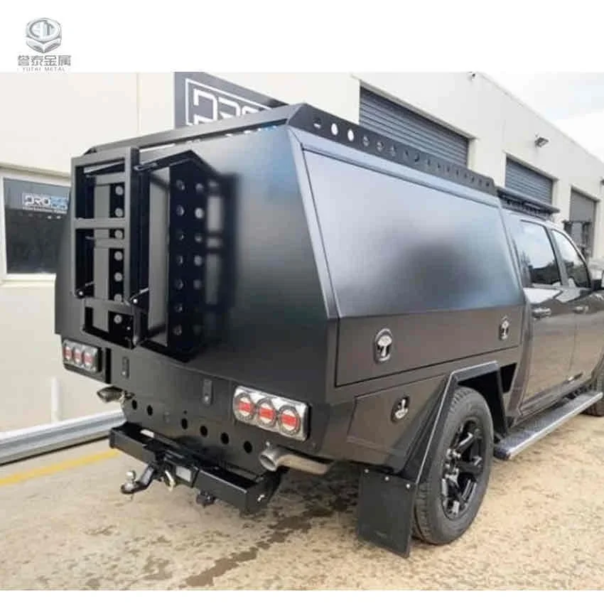 Custom double cab ute tray and canopy pickup truck aluminum ute canopy camper for 4x4 pickup