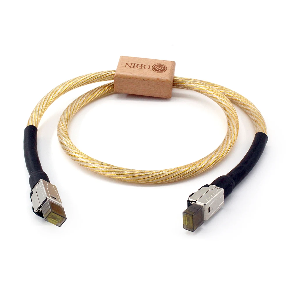 One Piece  Nordost  Odin  Gold Silver Plated Conductor Ethernet Cable Cat8 Speed Lan Cable RJ45 Network Patch Cable