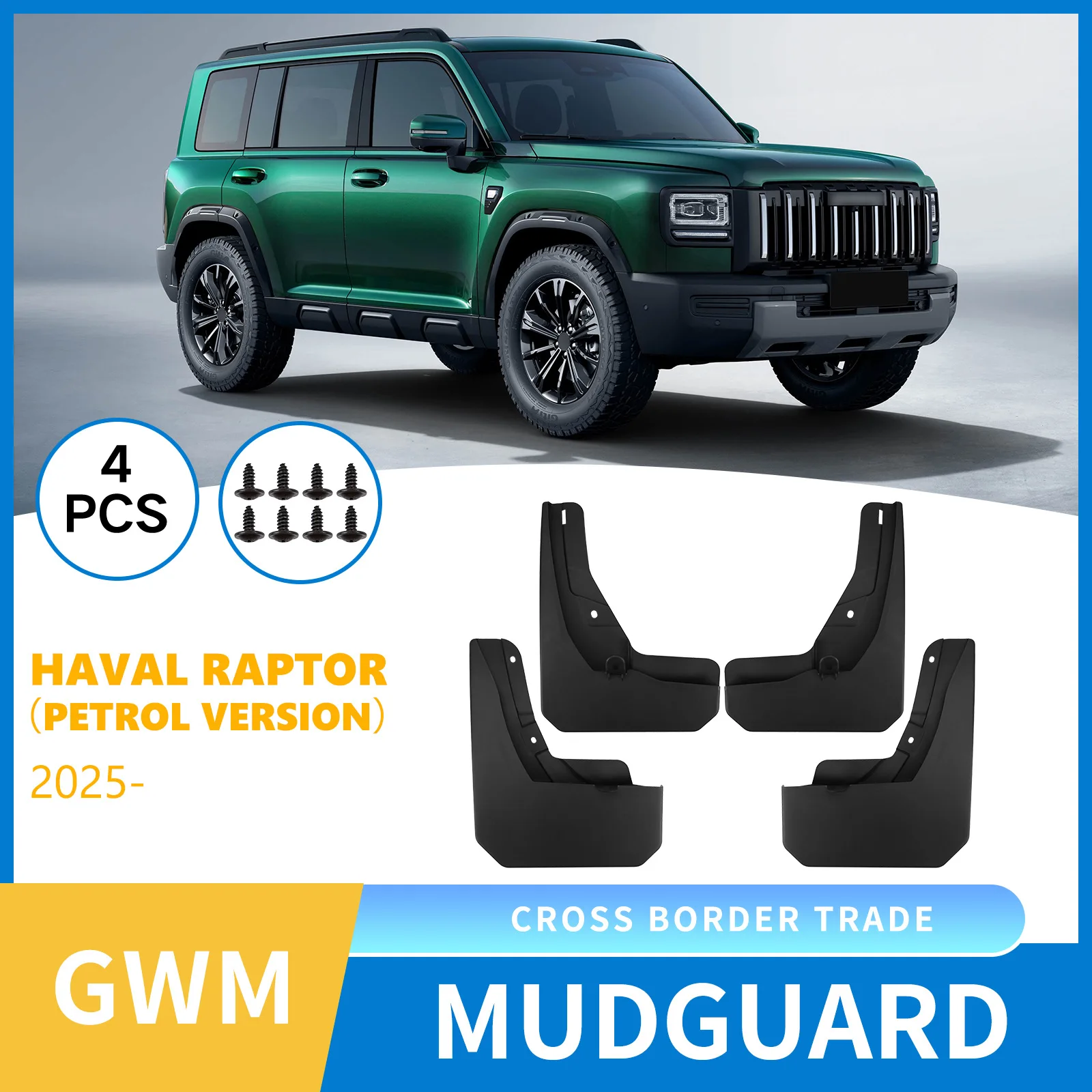 

Брызговик для Haval Raptor, нефтяная версия 2022, брызговики, передние и задние расширители, брызговики, автомобильные аксессуары