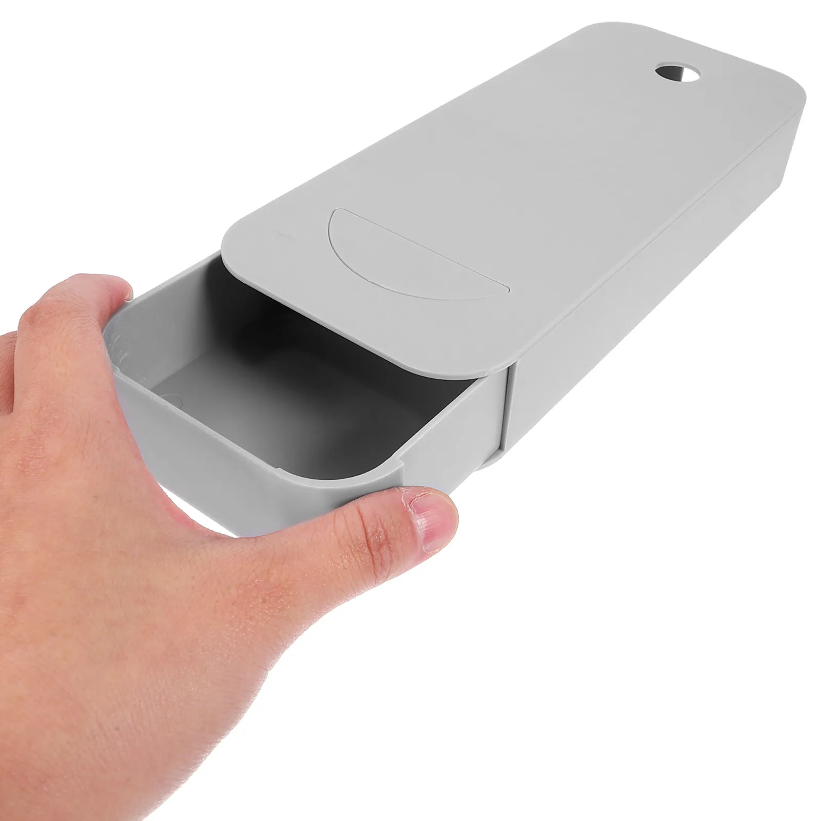 

Скрытый органайзер для хранения под столом, пластиковый ящик-органайзер, держатель для ручек, многофункциональный самоклеящийся настольный органайзер