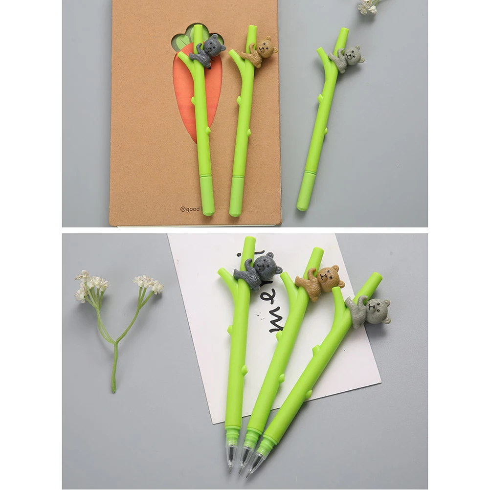 

12pcs Cartoon Gel Pen Colored Shell 0.5mm Black and Blue Ink Pens DIY Japanese Office Stationery and School Supplies (
