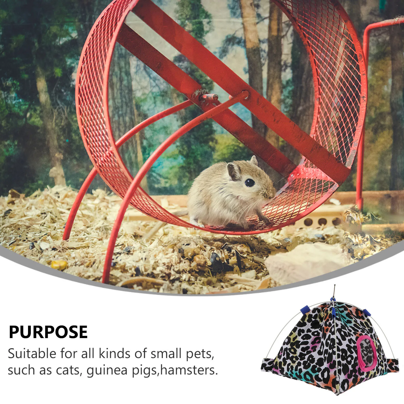 

Pet Tent Small Nest for Hamster Kitten Squirrel Cute Hanging Bed with Hook Space-Saving Comfortable Warmth Easy Clean Detachable