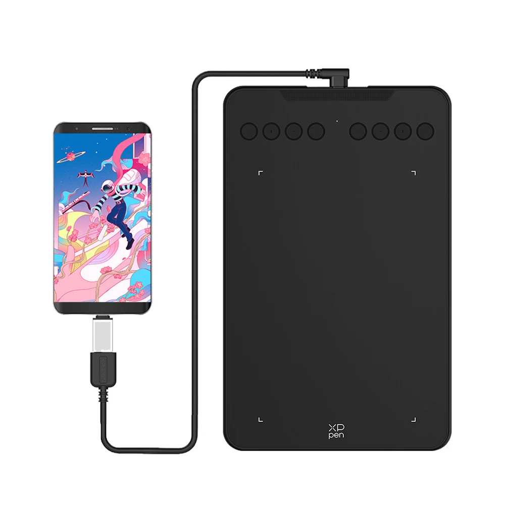 Tablet graficzny XPPen Deco Mini7 V2, 7*4.3 cala, tablet do rysowania cyfrowego z 8 przyciskami, kompatybilny z Androidem, Windows i Mac, do podpisów, nauki online. — zdjęcie 2