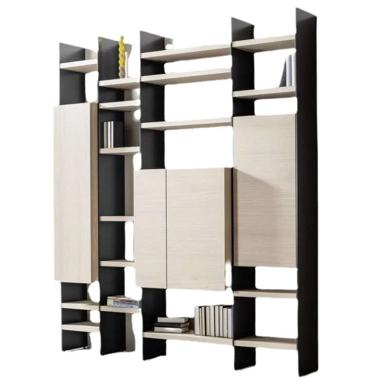 Solid wood bookshelf cabinet: study storage cabinet wall decoration wine cabinet