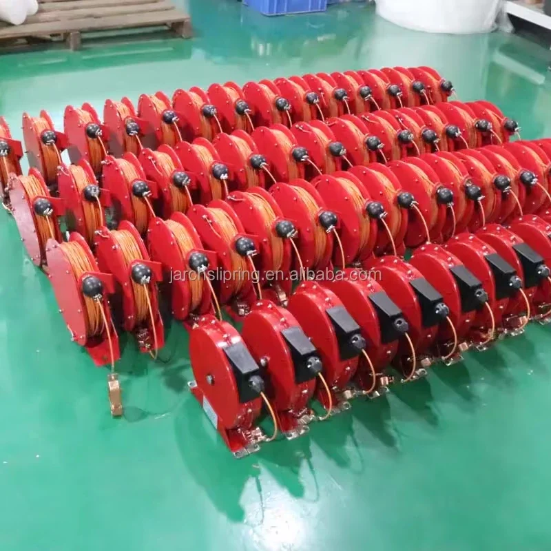 Heavy Duty Rewind Spring Retractable Earth Bonding Reel Grounding Wire Reel With Clamp