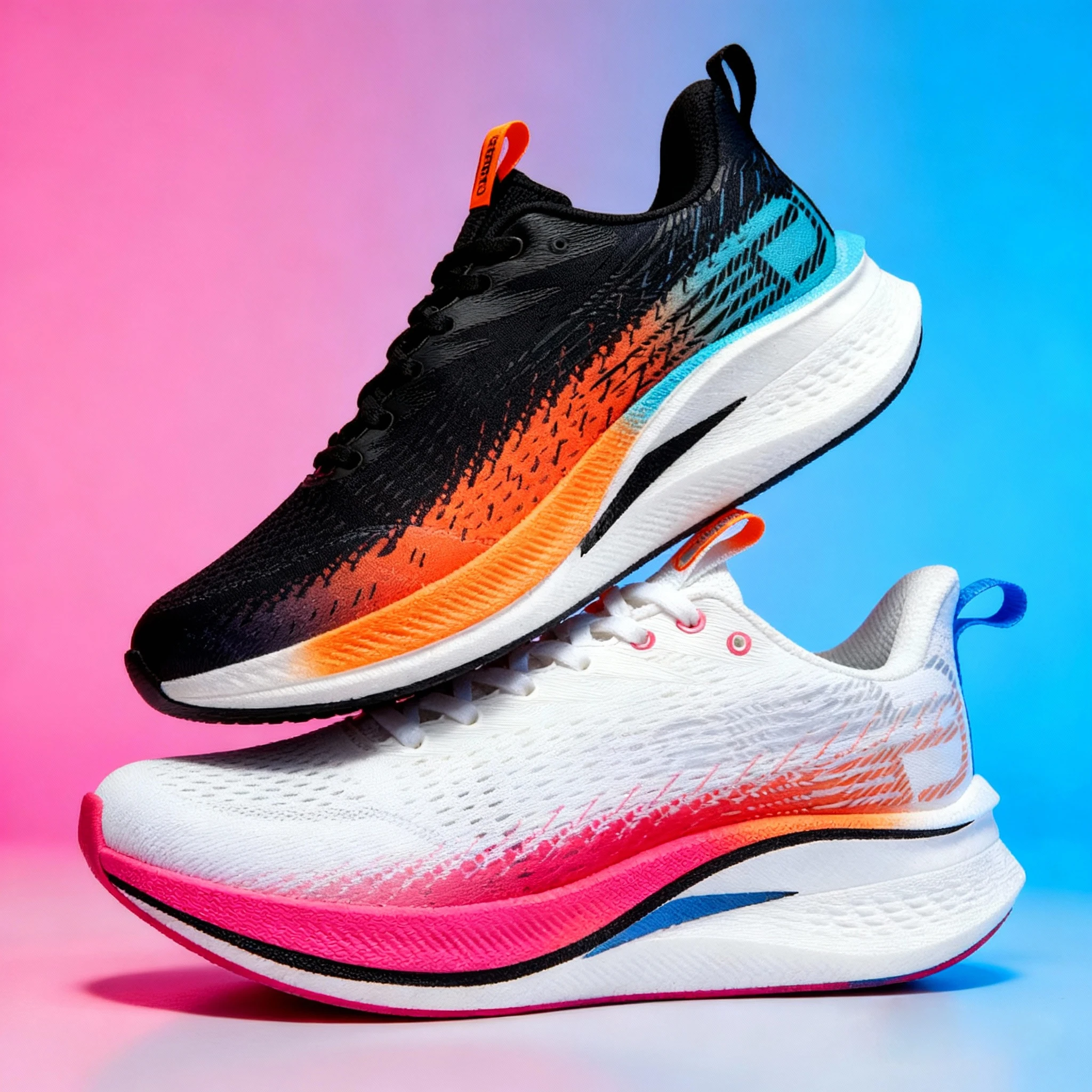 

Baasploa Couple Running Shoes Carbon Plate Breathable Athletic Sneakers Professional Training Matching Pair Shoes Run Together