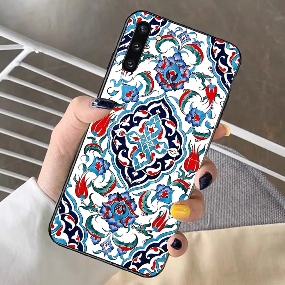 Persian carpet Floral pattern Phone Case For Samsung Note 8 9 10 20 pro plus lite M 10 11 20 30 21 31 51 A 21 22 42 02 03