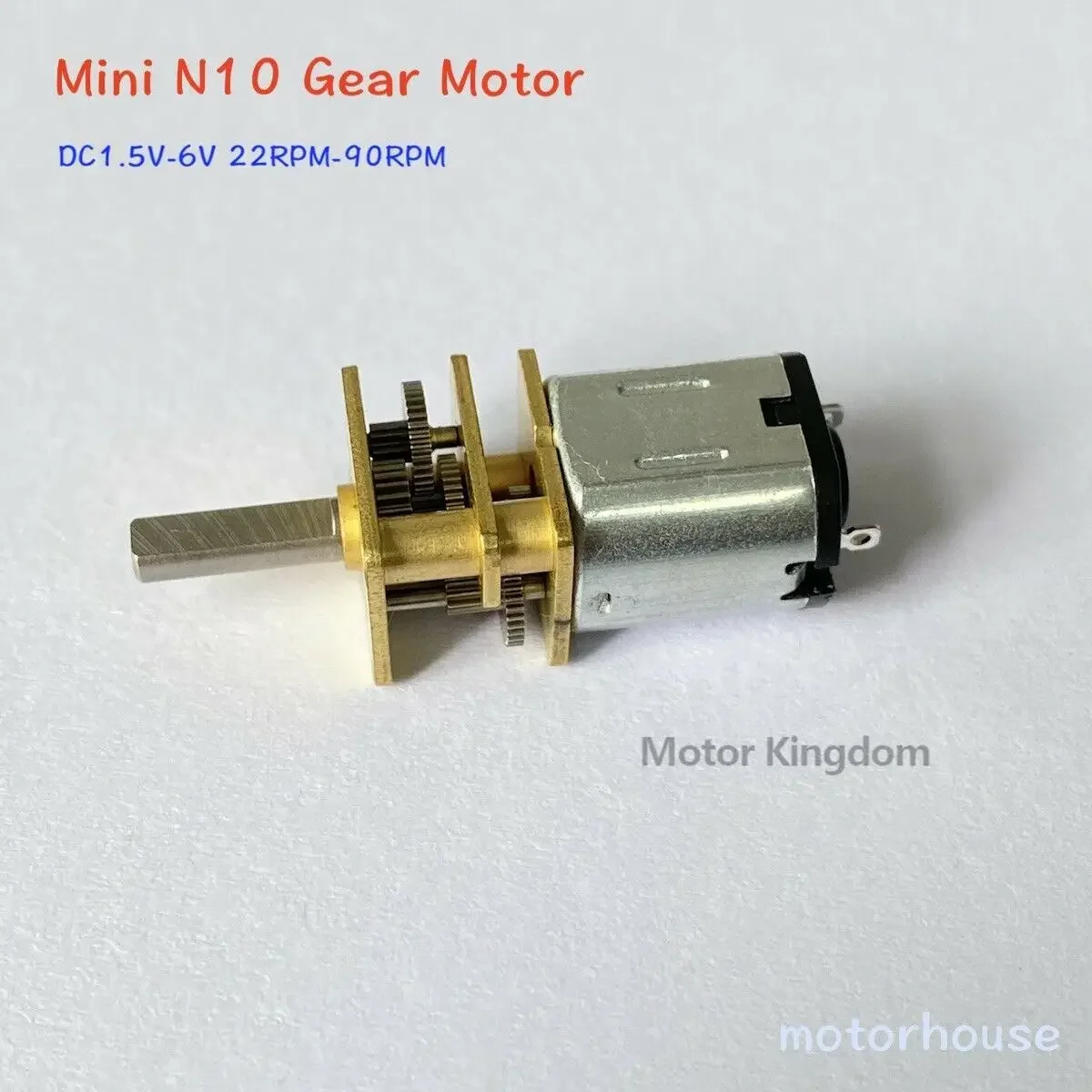 12mm Micro N10 Gear DC Motor 3V-6V 5V 75RPM Slow Speed High Torque Engine DIY Toy Car