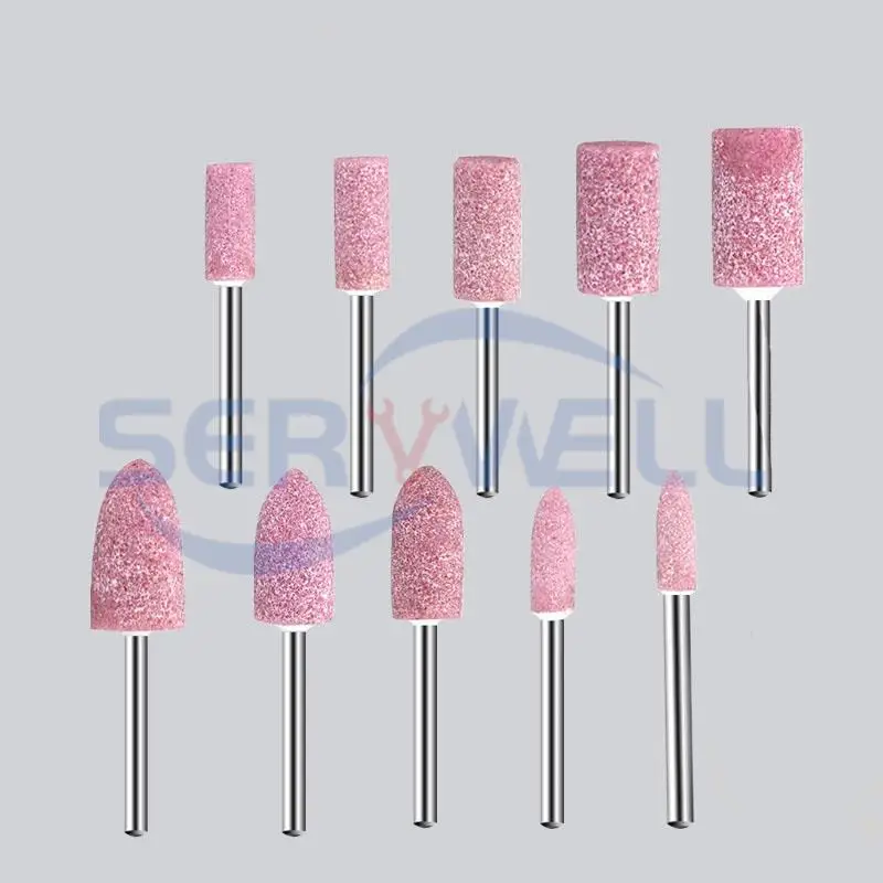 10Pcs Shank 3Mm บดล้อหัวบดสว่านขัด Burrs จุดขัดขัดไฟฟ้าหัวขัด