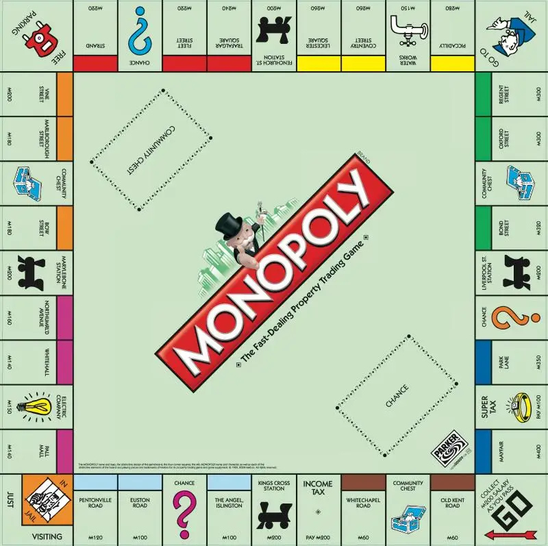 8x8FT Personalized Monopoly Property Rich Game Play Casino Dice Outdoor Washable Wrinkle Free Polyester Polycotton 240cm x 240cm