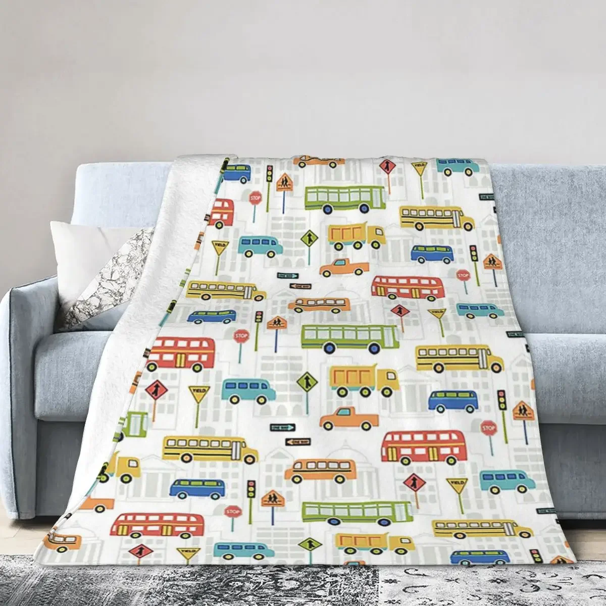 Flanela macia quente Bus Stop Throw Blanket, Pelúcia para cama, Sala de estar, Piquenique, Viagem, Sofá de casa