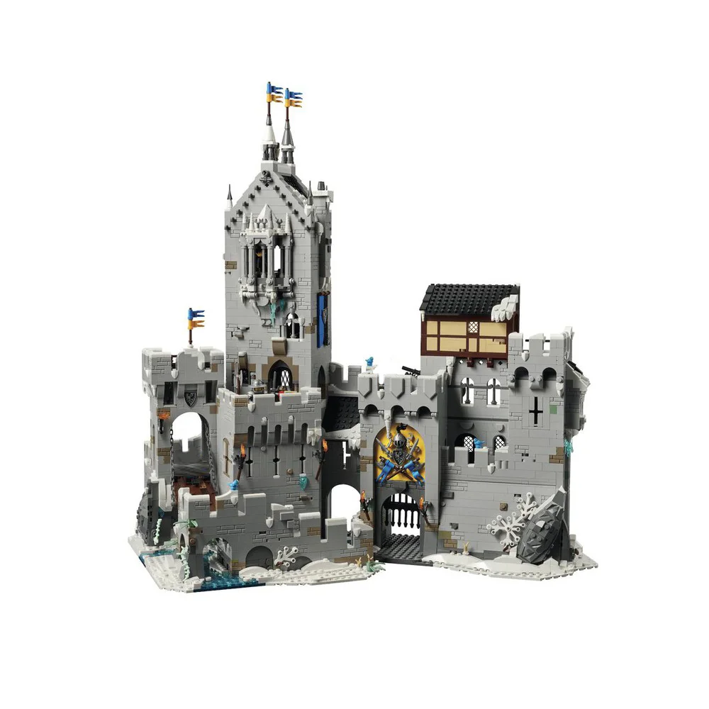 3997PCS Mountain Fortress Site MOC- 910029   Kreatywny widok na ulicę Model klocki architektura montaż zabawki modele prezent