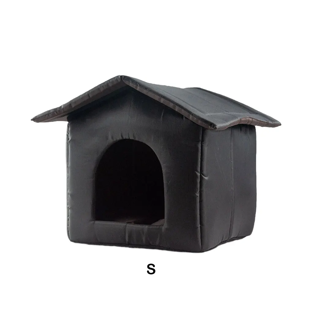 OxfordCloth Casa para gatos Costuras finas y sin desformación Sin hilos sueltos Textura suave y no destiñe negro L: 45*43*40 cm