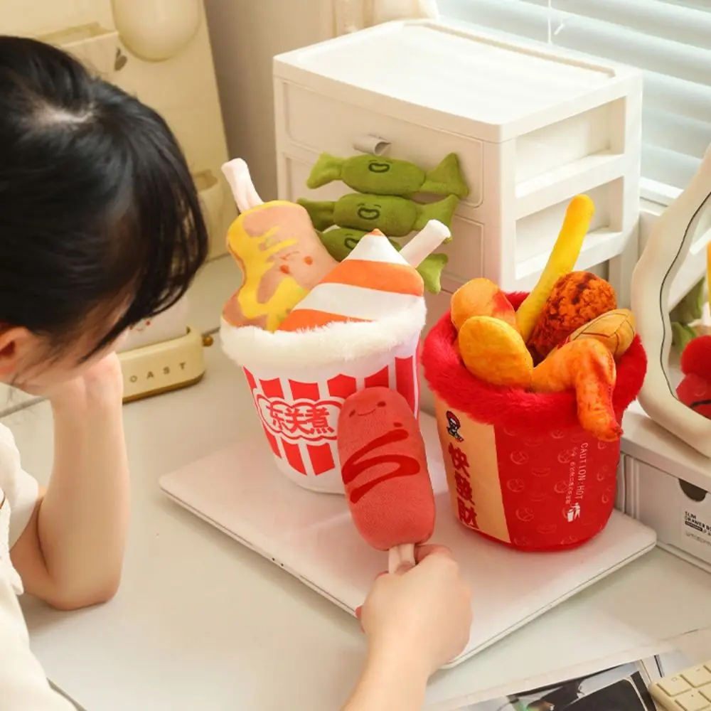 Pretend Cooking Gefüllte Plüschpflanzen Fleischbällchen Lebensechte Topfpflanze Plüschpuppe Weiche Kawaii Hot Pot Spieße Stofftiere