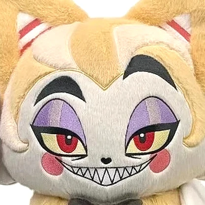 

Anime Hazbin Hotel Lucifer Morningstar Cosplay Cartoon Fluffy Puppet Cotton Maumet Back Cushion Throw Pillow Stuffed Animal Gift