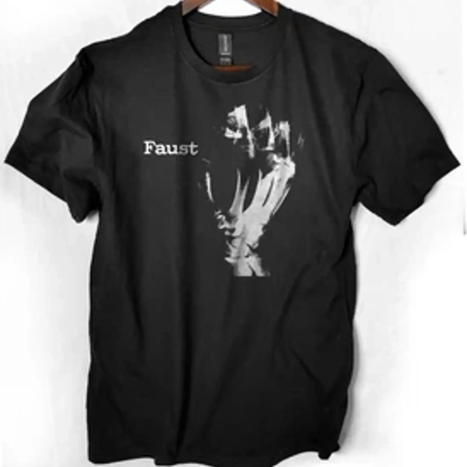 Faust band T Shirt German krautrock ulan bator slapp happy vintage Washed Breathable Slightly Soft Stretched streetwear