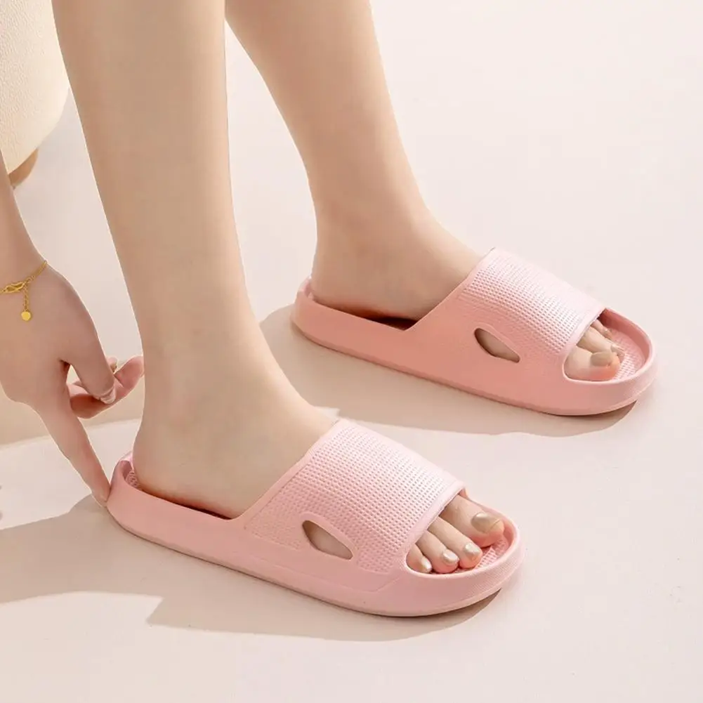 EVA Cloud House Slippers For Women Thick Sole Anti Slip Open Toe Slides Quick Drying Indoor Bathroom Shower Sandals For Couple image 3