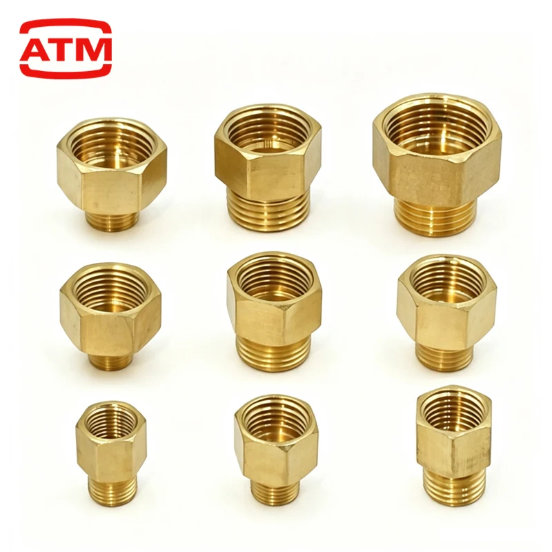 Male to Female Thread Brass Pipe Connectors Brass Coupler Adapter Threaded Fitting 1/8