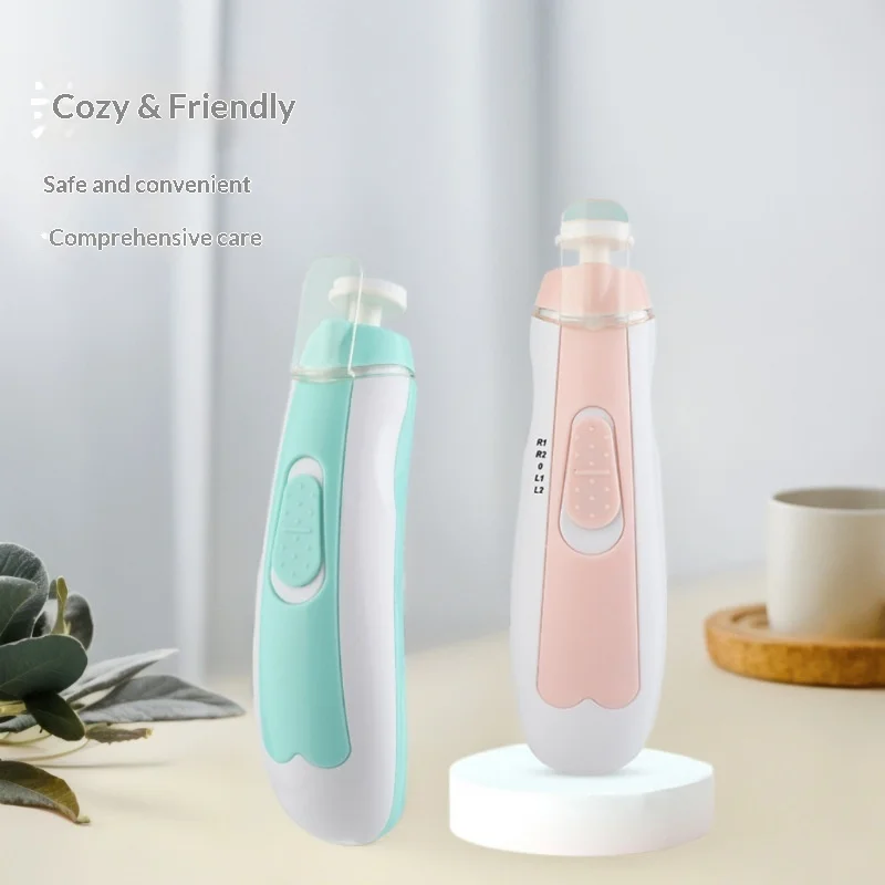 

Electric Baby Nail Trimmer with LED Light, Safe Gentle Nail File Kit, Portable Grooming Set in Pink/Green for Newborns & Toddler